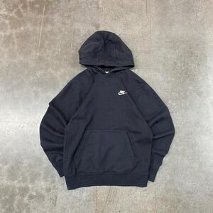 Nike Hoodie Black embroidered swoosh‎ Y2K Men's Size XS